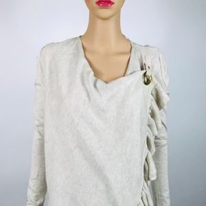 Womens Ruffle-Front Layered Blouse K#11